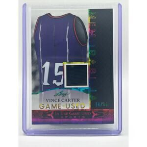 2024 Leaf In The Game Used Vince Carter Rainbow GU Jersey Patch 24/60 SP Raptors